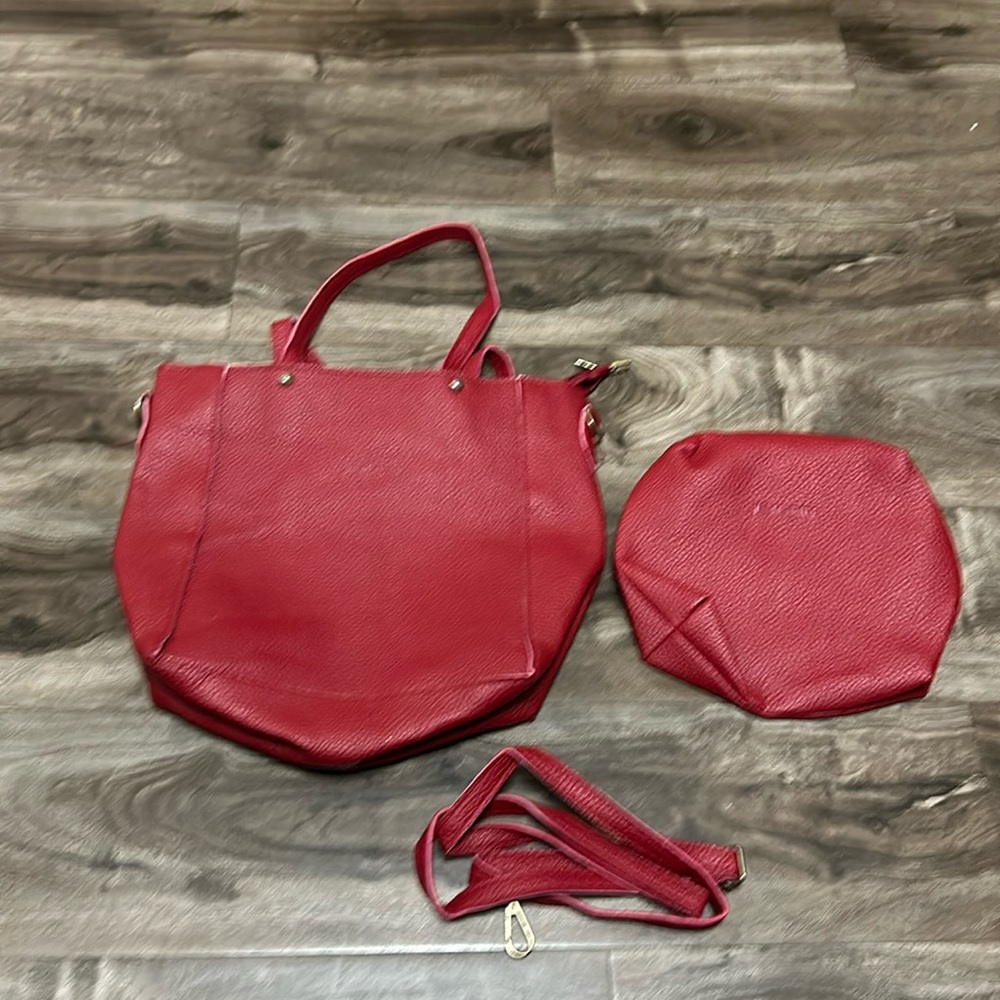 Jingpin Ladies Women Red Purse 2 pcs Set